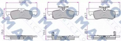 FOMAR FRICTION fo800681 -  Комплект тормозных колодок, дисковый тормоз